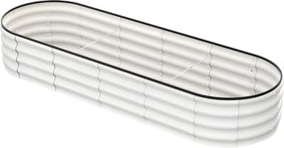 Tuinbed - Plantenbak - Bloembakken - Moestuinbak - Voor Groenten, Bloemen, Fruit & Kruiden - Diepwortel Plantenbak - 244 × 61 × 30 cm - Wit