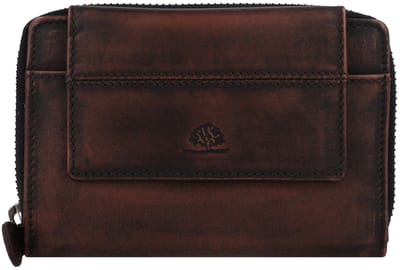 GREENBURRY portemonnee Destressed RV-Wallet RFID Teak Brown donkerbruin