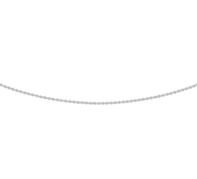 YO&NO - Ketting - Witgoud - Anker plat -  0,8 mm - 41 - 43 - 45 cm - 585 goud