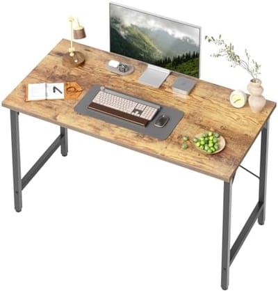 PromoHome Industriële Computerbureau - Robuust Werkblad met Metaal Frame - 100x48 cm