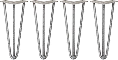 Skiski hairpin tafelpoten - staal - 4x30,5 cm - 3 staven 12mm