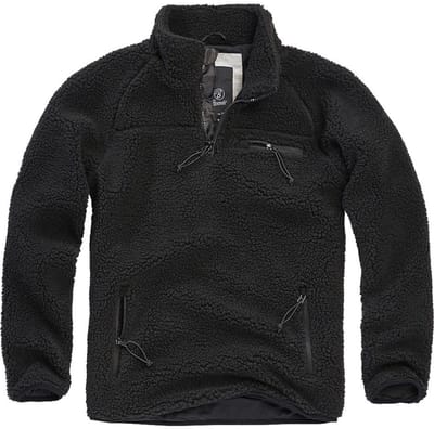 Brandit - Teddyfleece Troyer Pullover Jas - Fleece vest - 4XL - Zwart