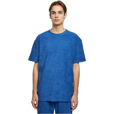 Urban Classics - Oversized Towel Heren T-shirt - S - Blauw