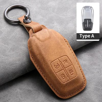 Housse en Cuir pour Étui de Clé de Voiture à Distance Pour Ferrari F430 488 458 F12 Roma 812 F8 Coque de Clé Auto Porte-clés Accessoires brown