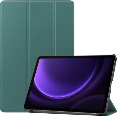 Coverup Tablethoes geschikt voor Samsung Galaxy Tab S10 FE / S9 FE Hoesje - Tri-Fold Book Case met Wake/Sleep - Groen