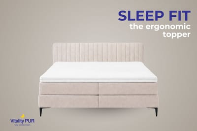 Vitality Pur SleepFit Topper Memory Foam met Gratis ERGO Nekkussens – Comfort Topper – Ademend & Ondersteunend
