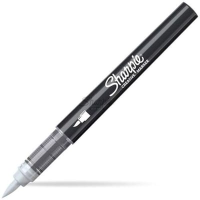 Sharpie Creative Marker Acrylic Paint Pens | Brush Tip Water-Based Paint Markers | Cool Grey | 6 Count