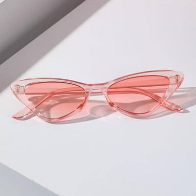 Schattige Dames Gepersonaliseerde Cat Eye Roze Zonnebril Gekleurde Glazen Y2K Bril Zomer Reis Boheemse Stijl Zonnebril roze