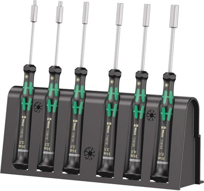 Elektronica-schroevendraaierset 2069/6 met rek - 6-delig - Wera 05118158001