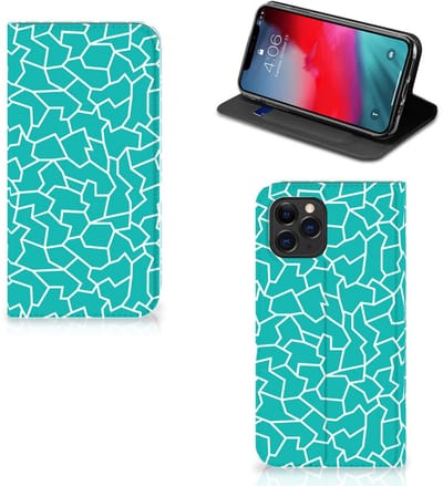 Apple iPhone 11 Pro Bookcase Cracks Blue