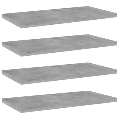 vidaXL - Wandschappen - 4 - st - 40x20x1,5 - cm - bewerkt - hout - betongrijs