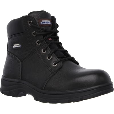 Skechers Heren Workshire Relaxed Fit Geknoopte Veiligheids Enkellaarsjes