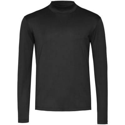 Desoto Luxury Trui Luxury Two-Ply Cotton Uni Color Zwart / male