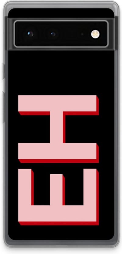 Gepersonaliseerd - Case Company® - Hoesje geschikt voor Google Pixel 6 hoesje - Monogram - Soft Cover Telefoonhoesje - Bescherming aan alle Kanten en Schermrand