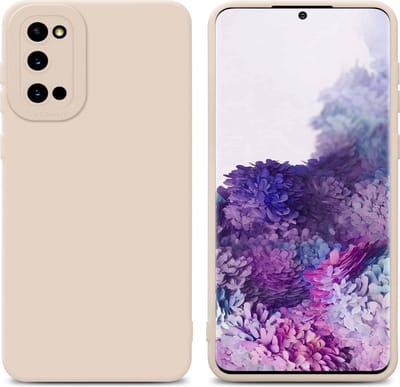 Cadorabo Hoesje geschikt voor Samsung Galaxy S20 in FLUID CREAM - Beschermhoes gemaakt van flexibel TPU silicone Cover Fluid Case