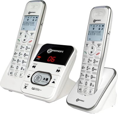 Versterkte Draadloze Telefoon met Extra Hoorn en Antwoordapparaat voor Slechthorenden
