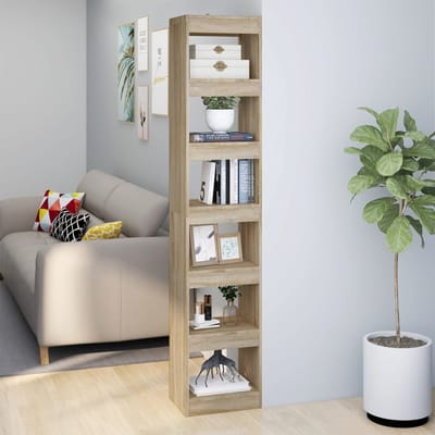 vidaXL - Boekenkast/kamerscherm - 40x30x198 - cm - sonoma - eikenkleurig