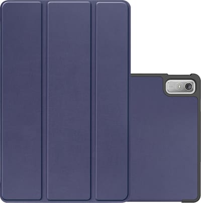Hoes - Geschikt voor Lenovo Tab P11 (2e / 2nd Generatie) - Dun & Stevig - Trifold Bookcase - Hard Cover - Hardcover Book Case - Tablet Hoesje - Donkerblauw
