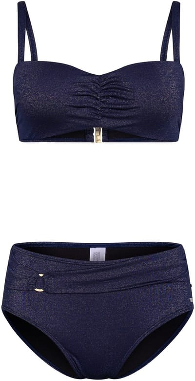 Pastunette Bikini Glam - Bandeau - Blauw - Maat 38