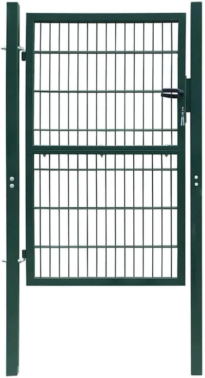 Hekpoort Enkel - Tuinpoort Dubbelstaafmat - Terrein Afscheiden - Extra Stevig Gelast - 100x180 cm - Groen