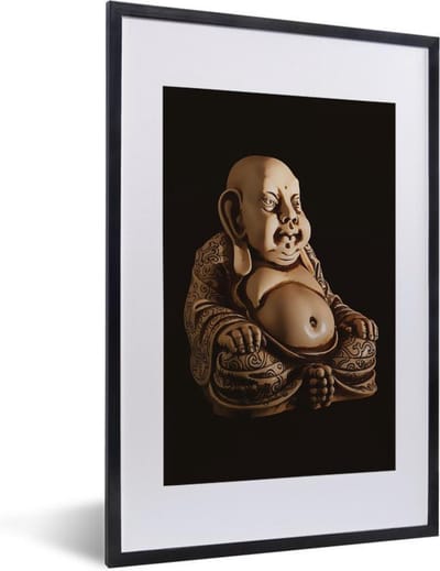 Fotolijst incl. Poster - Boeddhisme - Monnink - Spiritueel - 40x60 cm - Posterlijst