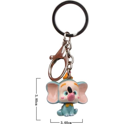 Disney Dumbo Sleutelhangers Schattige Cartoon Pop Mini Olifant Sleutelhanger Vrouwen Mooie Tas Sleutelhanger Sleutel Accessoires gray