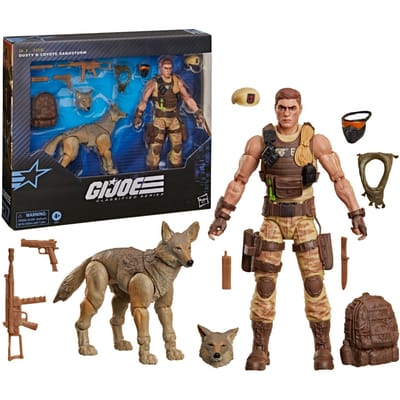 G.I. Joe Classified Series #217, Dusty & Coyote Sandstorm, Collectible 15-cm Action Figure and Pet Set