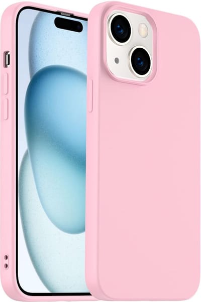 Arara Hoesje Geschikt voor iPhone 15 Hoesje Siliconen - liquid Backcover - Roze