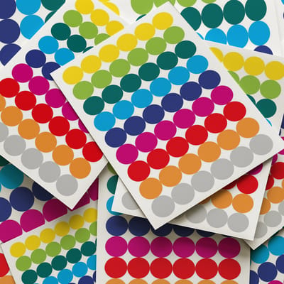 Stippen Stickers Beschrijfbaar - 8 Stickervellen - 432 Ronde Etiketten 19 mm