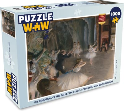 Puzzel The Rehearsal of the Ballet on Stage - Schilderij van Edgar Degas - Legpuzzel - Puzzel 1000 stukjes volwassenen