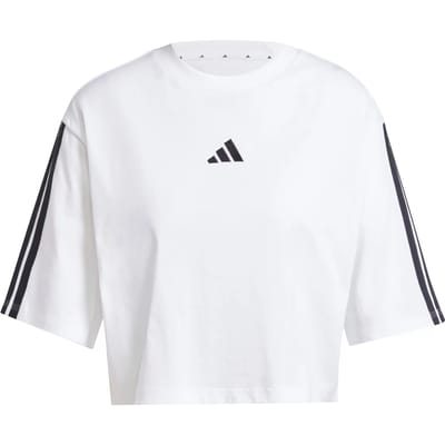 Adidas Essentials 3 Stripes Cotton Loose T-shirt Met Korte Mouwen Wit M Vrouw