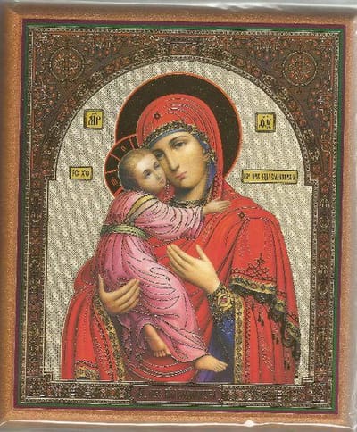 Ikoon Maria met kind nr. 2 31 x 40 cm.