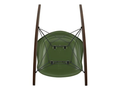 Vitra - RAR Eames Plastic Armchair - forest RE - zwart - sleden esdoorn donker - groen