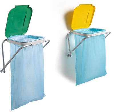 Casibel - Vuilniszakhouder - Muurmodel - Met deksel - Groen Of Geel