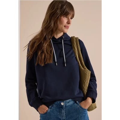 Effen sweatshirt met capuchon