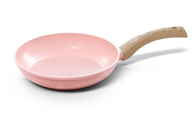Cook & Pan Koekenpan Ø 20 cm Roze - PFAS vrij - Alle Warmtebronnen - Cool Touch Handgreep - Koeken Pan met 7 jaar Garantie - Krasbestendige Anti Aanbaklaag - Vaatwasserbestendig - Gas, Inductie, Elektrisch, Oven