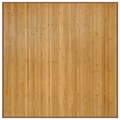 vidaXL - Vloerkleed - vierkant - 100x100 - cm - bamboe - naturel