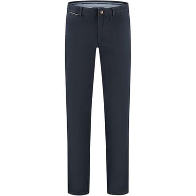 Com4 Broek Modern Chino Micro Pattern Near Faux-Uni Subtle Cotton Stretch Navy / male