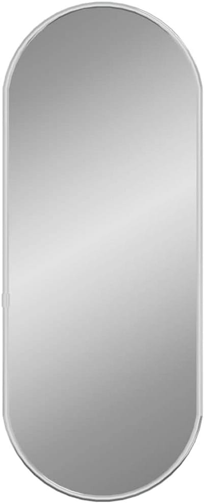 Ovale Wandspiegel 50x20 cm - Decoratieve Muurspiegel in Zilverkleur