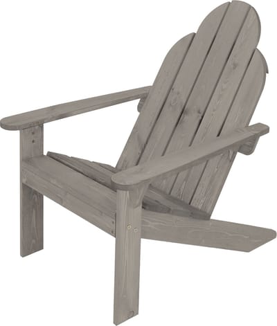 Adirondack tuinstoel van massief hout weerbestendig belastbaar tot 120 kg grijs van dennenhout ML design