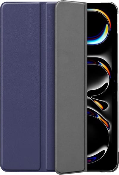 Just in Case tablet Hoes geschikt voor iPad Pro 11 (2025 / 2024) M5 / M4 - TriFold Bookcase - Blauw