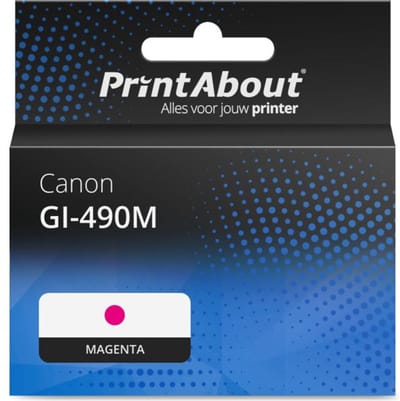 PrintAbout huismerk Inktcartridge GI-490M Magenta Geschikt voor Canon