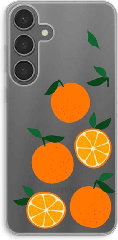 Case Company® - Hoesje geschikt voor Samsung Galaxy S24 Plus hoesje - Will you be my clementine - Soft Cover Telefoonhoesje - Bescherming aan alle Kanten en Schermrand