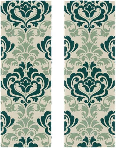 Zweet Handdoek voor Mannen Vrouwen Set van 2, Microfiber Reizen Handdoek Sneldrogend, Super Absorberend, Ijs Handdoek Koud houden, Groene Elegante Luxe Geometrische Uitwerken Handdoek