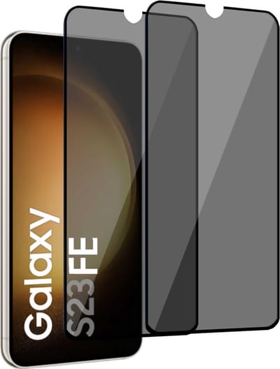 Geschikt voor Samsung Galaxy S23 FE - Privacy Screenprotector - Beschermglas - Privé GuardCover
