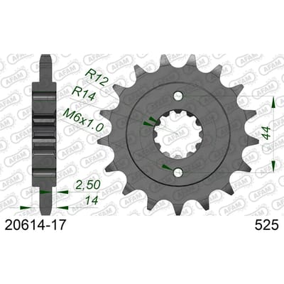 Tandwiel Afam 525 17 dents