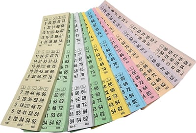 CombiCraft Bingo kaarten gekleurd - set met 10 bingo blokken - per set van 3000 kaarten
