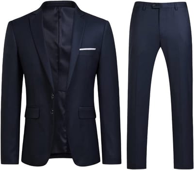 Herenpak Slim Fit 2-delig Kostuum voor Formele en Zakelijke Gelegenheden