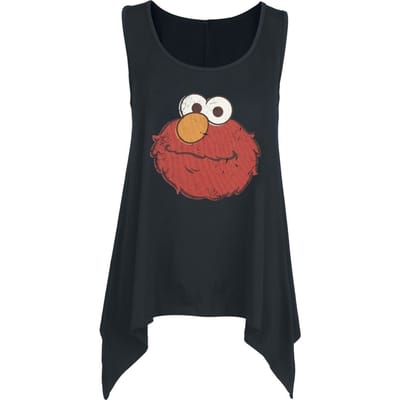 Sesame Street Top - Elmo - S tot 3XL - voor Vrouwen - zwart