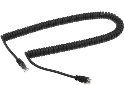 Allecto - RJ12 Telefoonsnoer - Mannelijke naar Mannelijke - Intrekbare Kabel - 150 cm - Geschikt voor Printer - Zwart